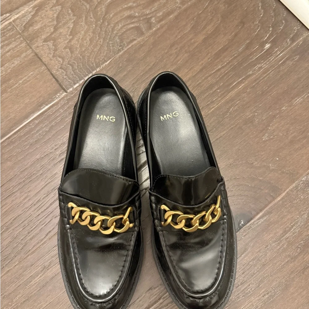 Mango black loafers